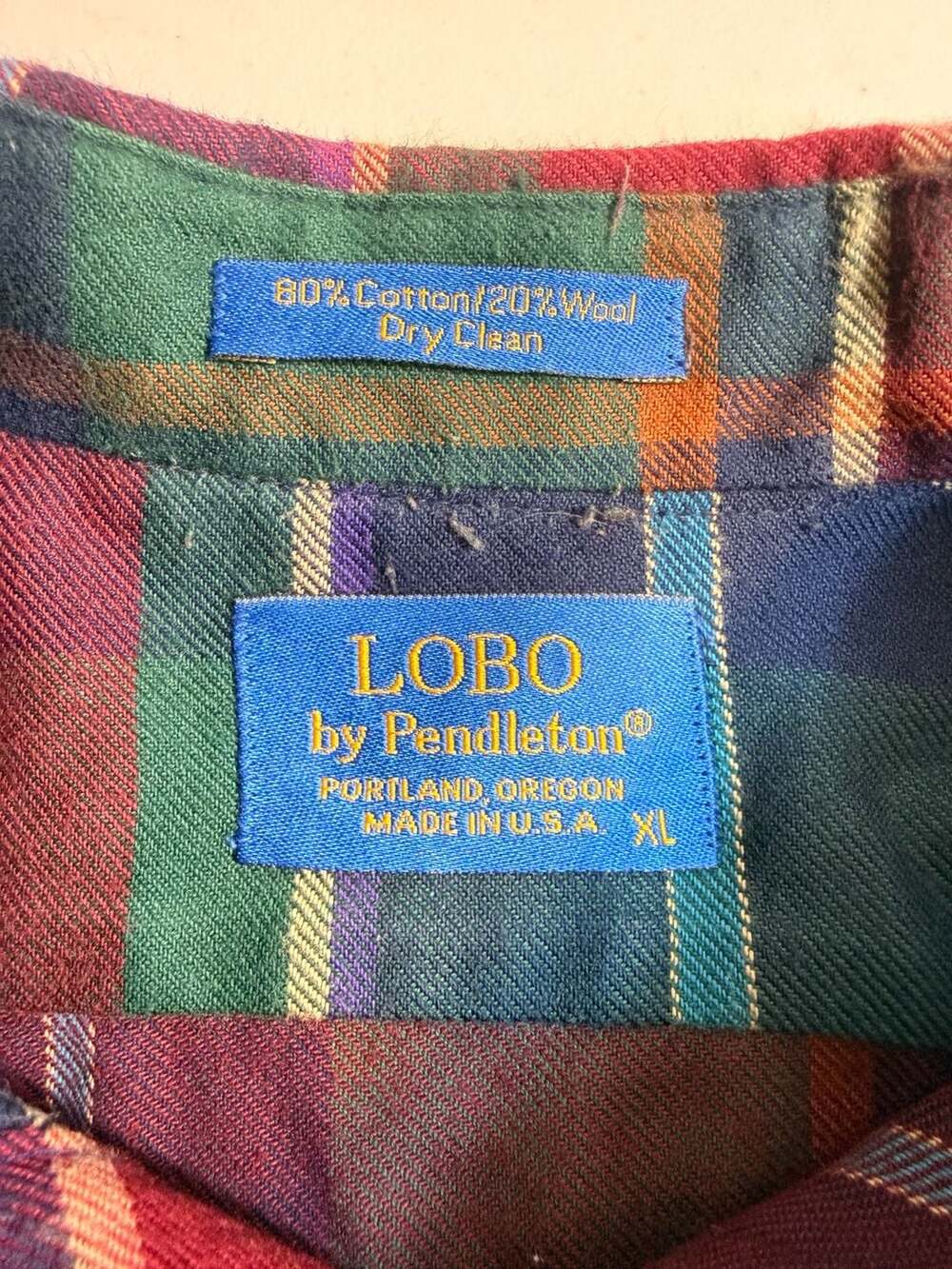 Lobo by Pendleton Plaid Long Sleeve Button Up Shirt Size XL